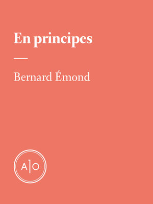 cover image of Bernard Émond